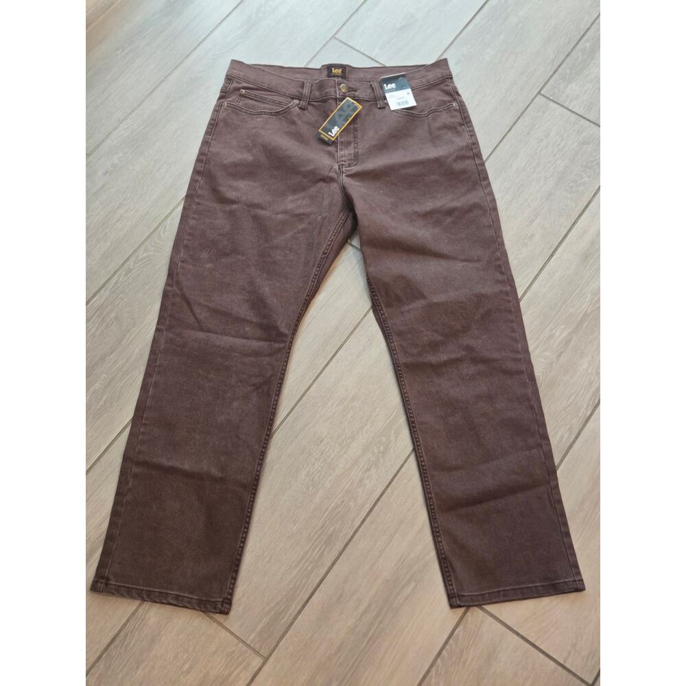 Lee Men's Fashion Heritage Relaxed Fit Jeans Color: Brown Size: 34x30 - Picture 2 of 8